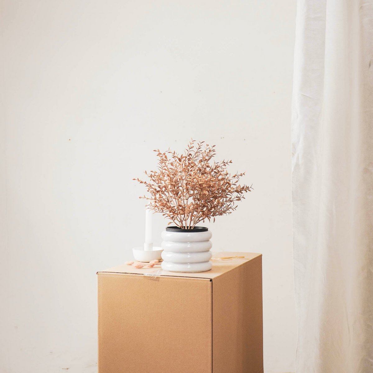 HV Gouden Plant met zwarte pot- Polystyreen