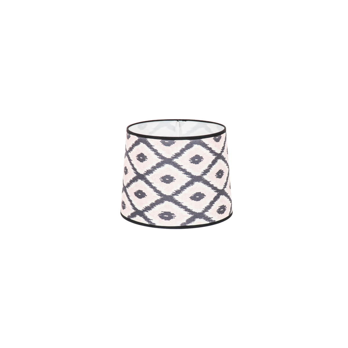Lampenkap - Kelim Print - Polyester - Zwart/Wit - 26x30x23cm