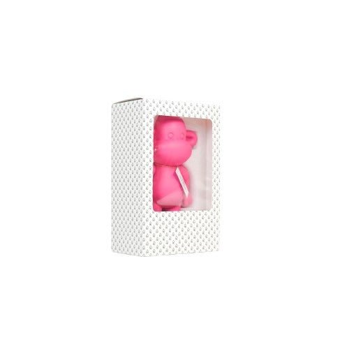 Ornament - aap -beeldje 'de legende'- polyresin - roze - 33x21x50cm