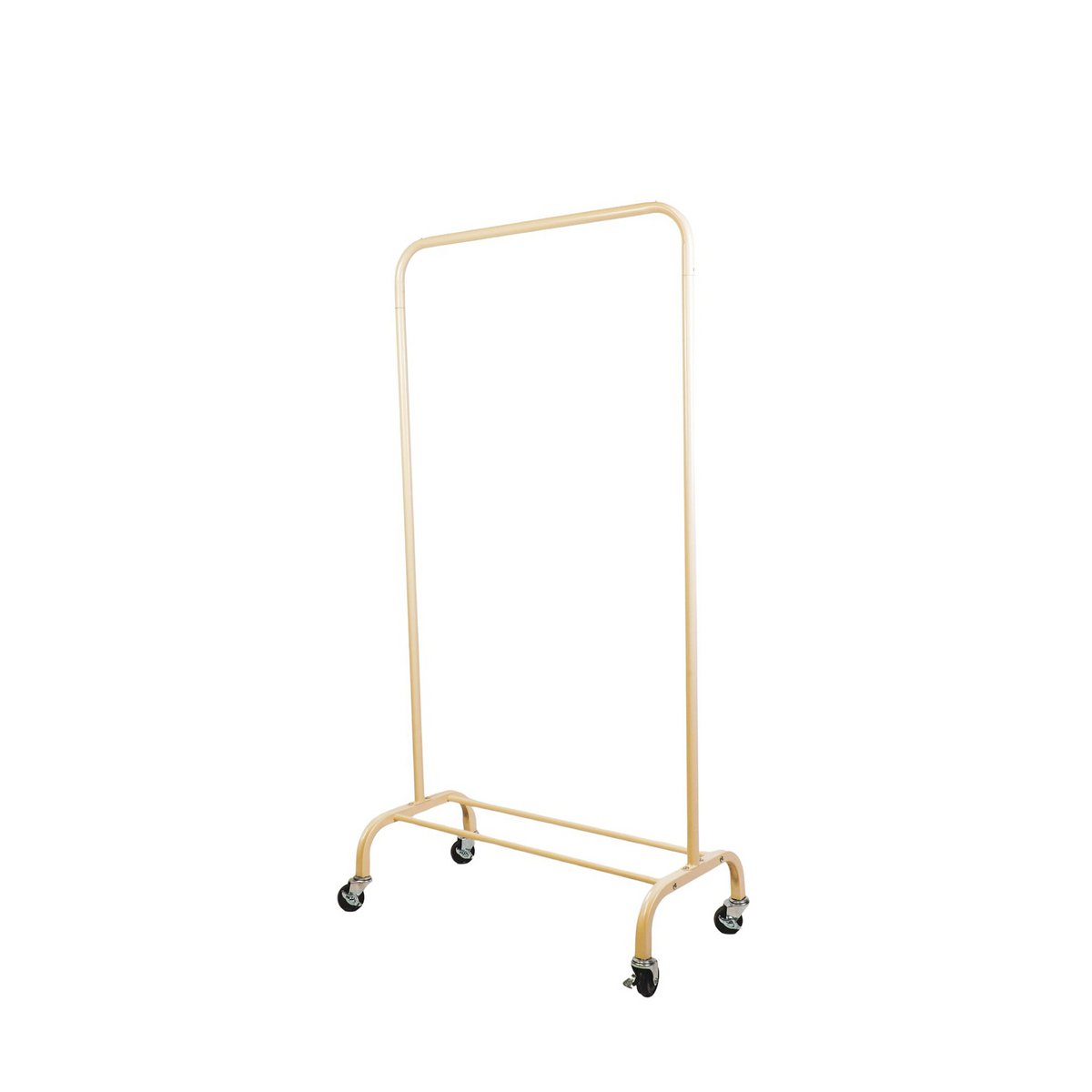 Kledingrek - wielen - zand - 80x40x155cm