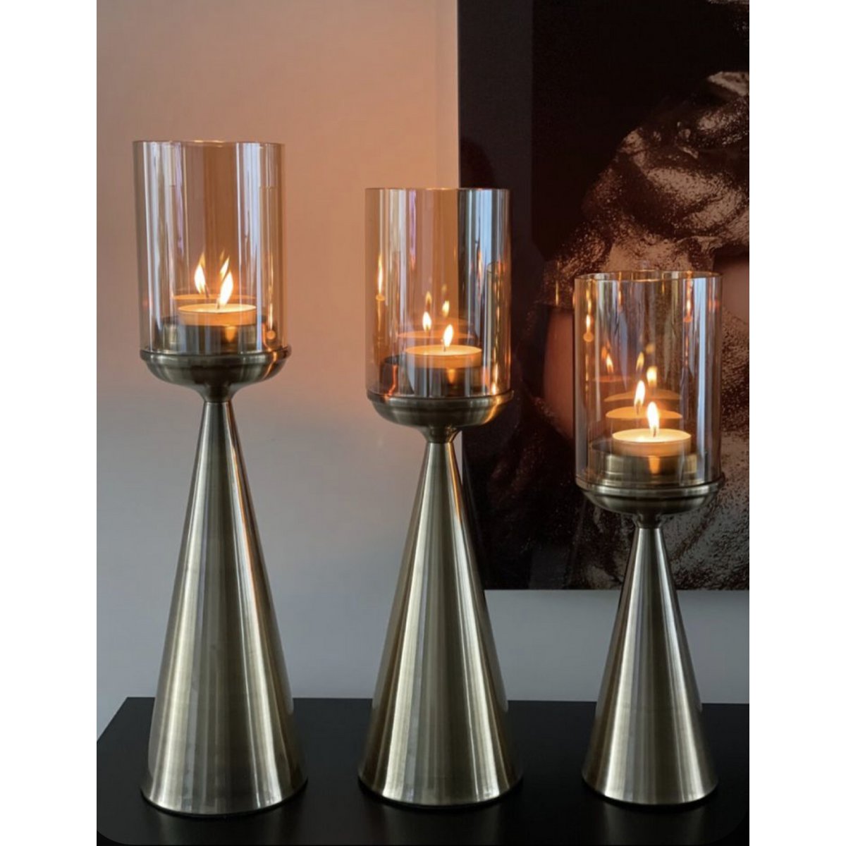 KANDELAAR | GLAS | GOUD-L-Hoog-50CM
