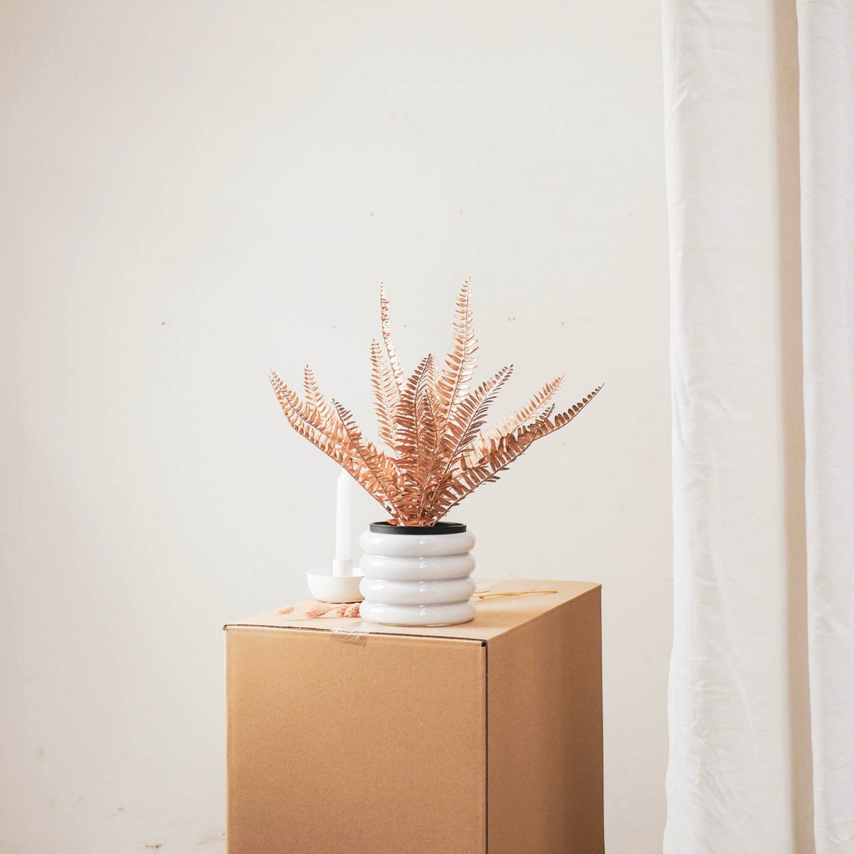 HV Varen met Pot - Goud/Zwart - 15x30x45cm