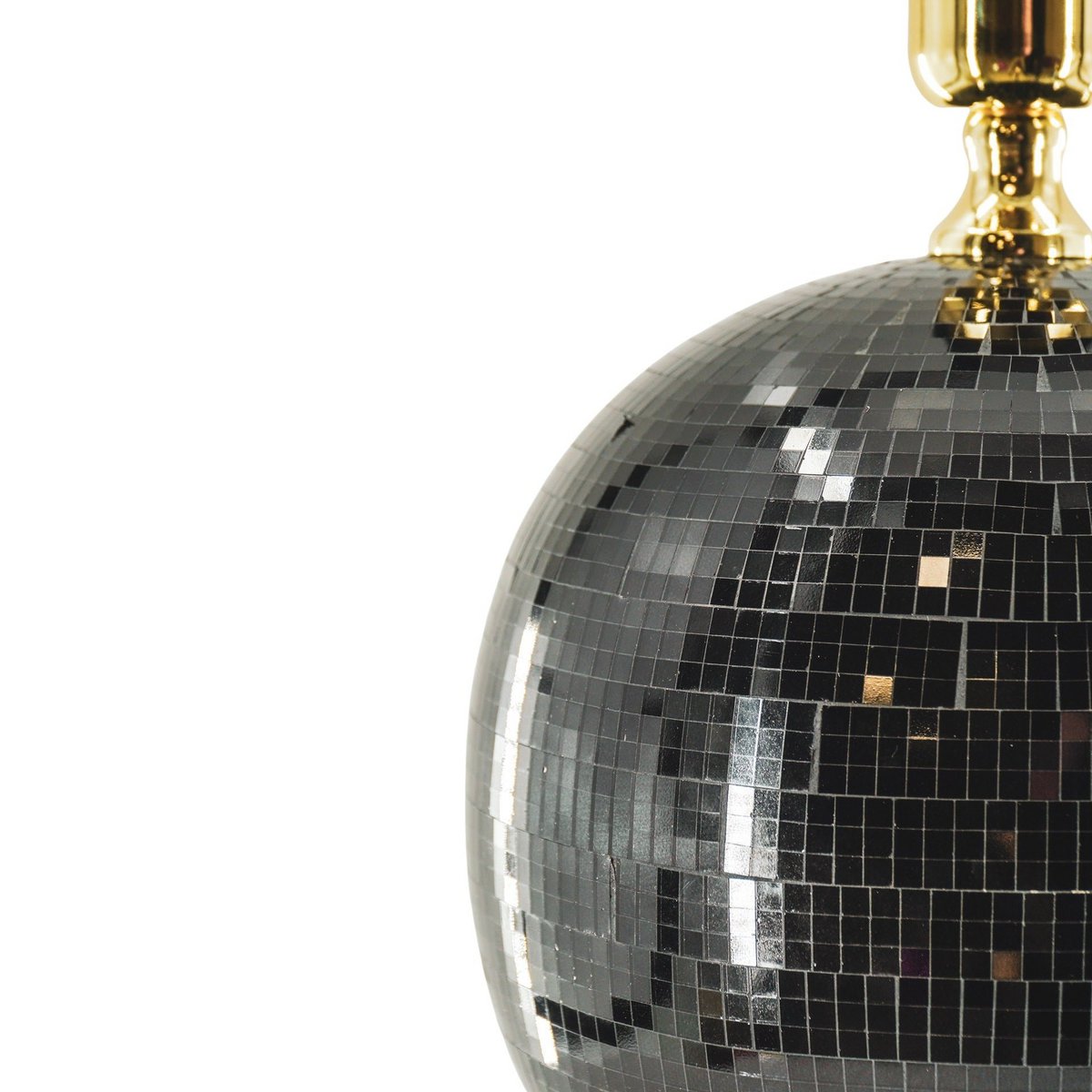 LAMP - DISCO BALL -GLAS - Zwart - 20x20x20cm