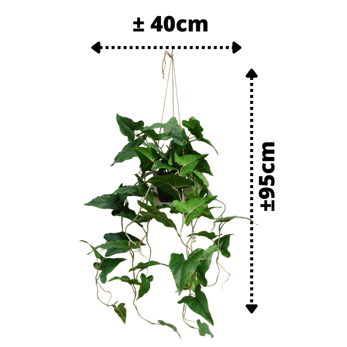 Typhonium Kunst Hangplant 95cm