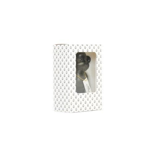 Ornament - aap -beeldje 'de legende' - zwart - 11x7x19cm