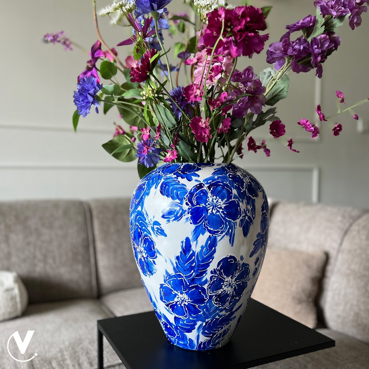 Kander rosehip delfts blauw