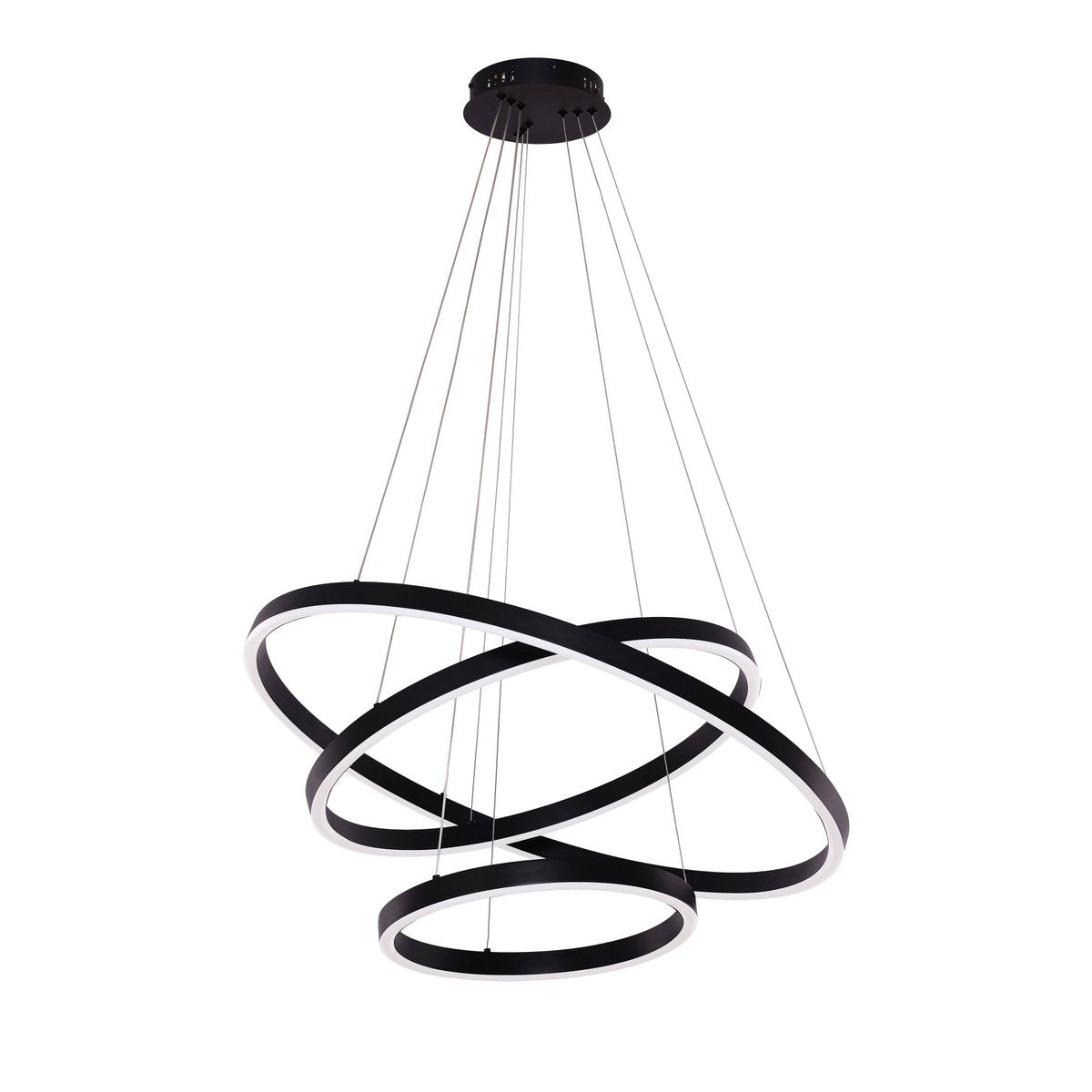 Hanglamp Neo Black | 3-Ring 40+60+80cm