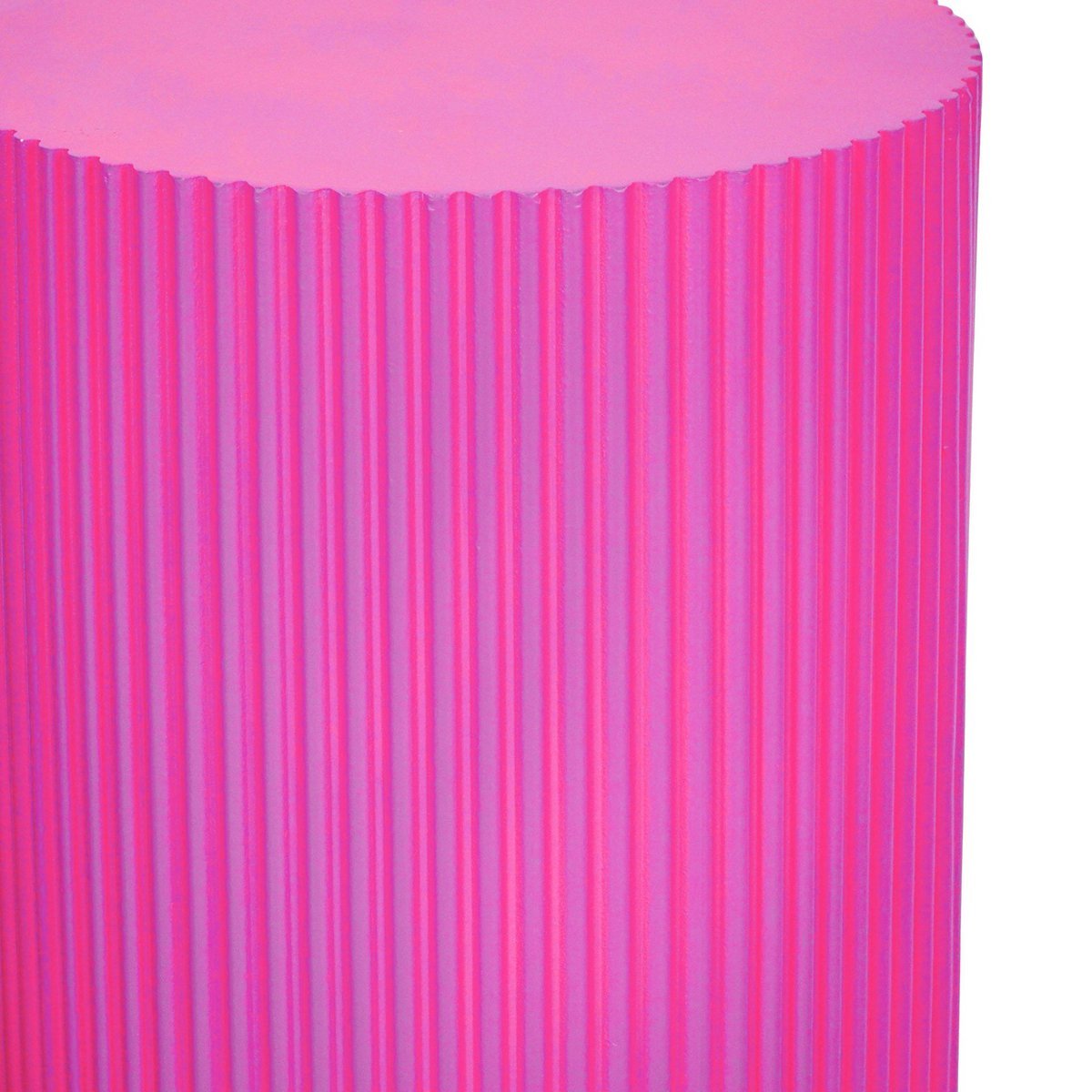 Bijzettafel / pilaar -cilinder - MDF - neon roze - 30x65cm