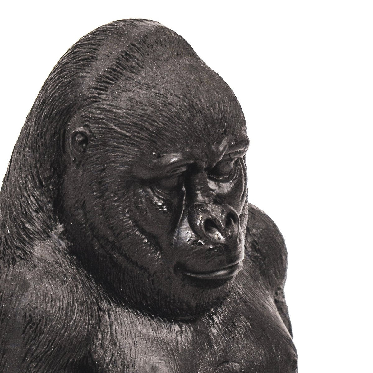 Ornament - Gorilla - Polyresin - Zwart - 13,5x13x21cm