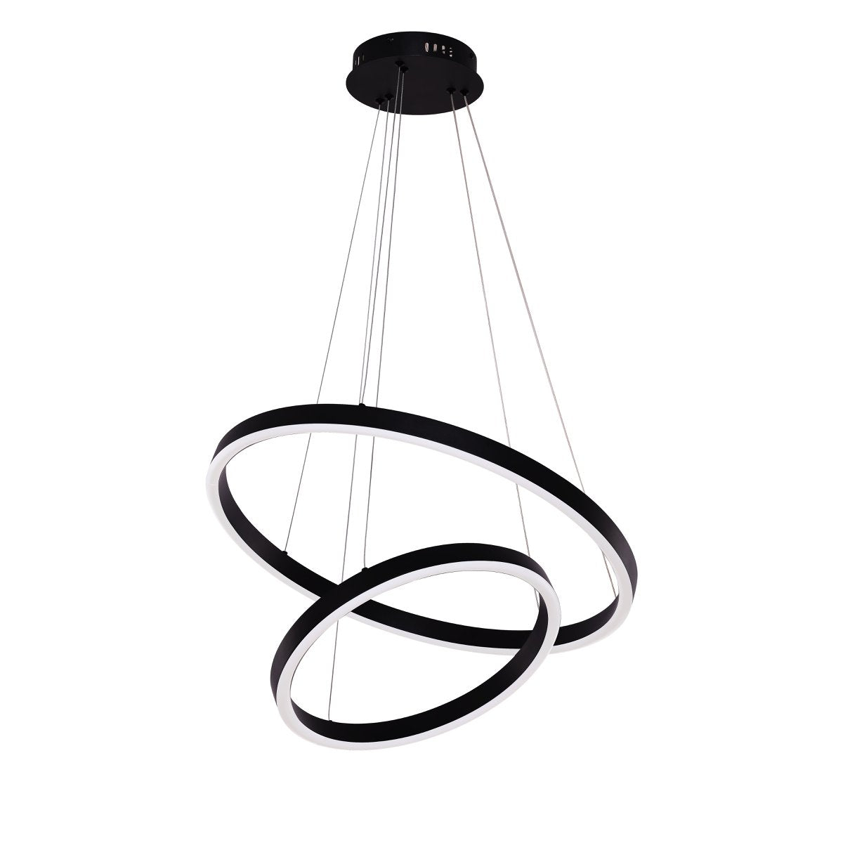 Hanglamp Neo Black | 2-Ring 40+60cm