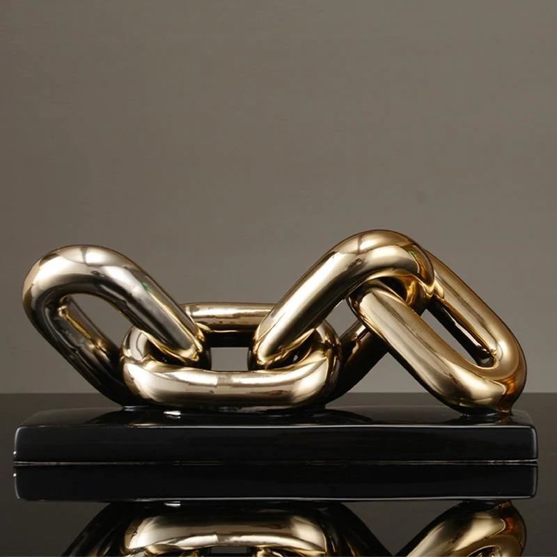 Moderne Luxe Gouden Ketting Art 4 Schakel (ZH-017-grootBIG)