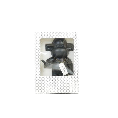 Ornament - hang losse aap beeldje 'de legende' - polyresin - zwart - 20,5x13,5x35cm