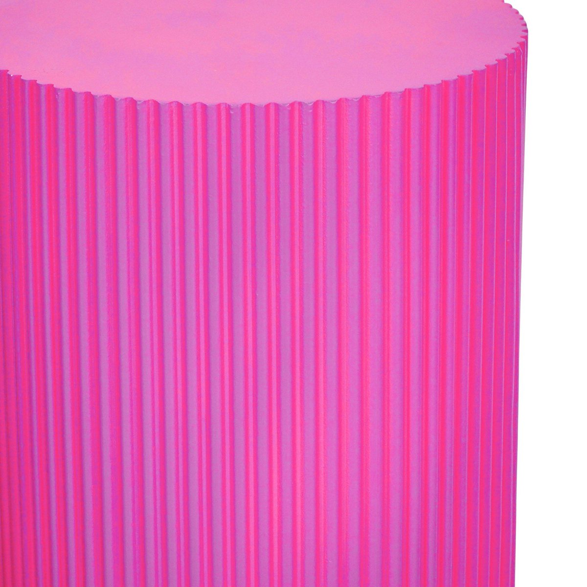 Bijzettafel / pilaar -cilinder - MDF - neon roze - 30x54cm