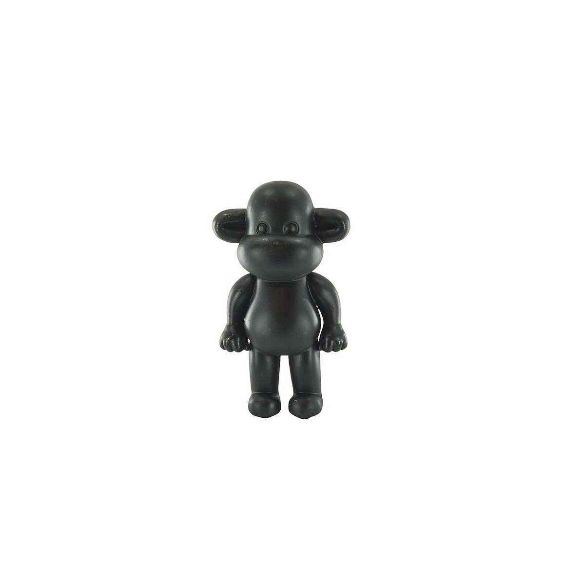 Ornament - aap -beeldje 'de legende'- polyresin - zwart - 33x21x50cm