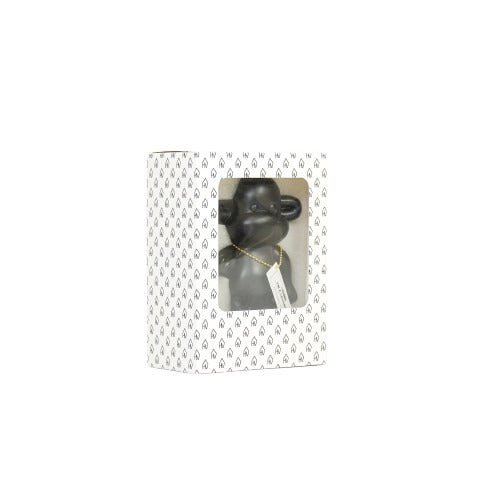 Ornament - hang los aap beeldje 'de legende' - zwart - 11x7x19cm