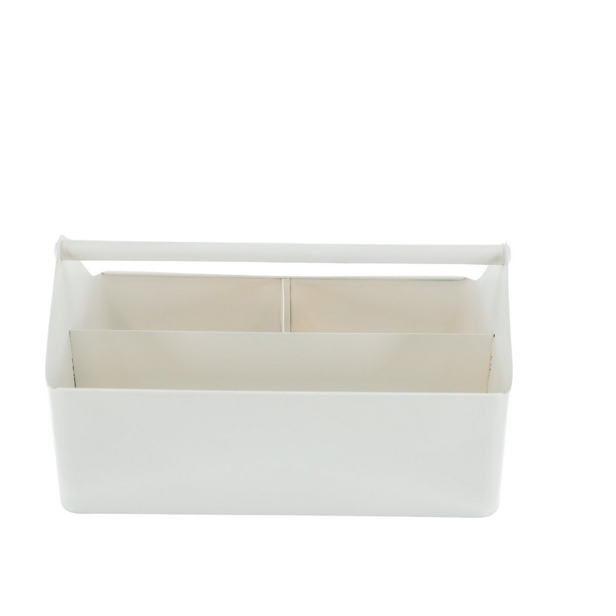 Opbergdoos - Organizer - Metaal - Wit - 30x17x17cm