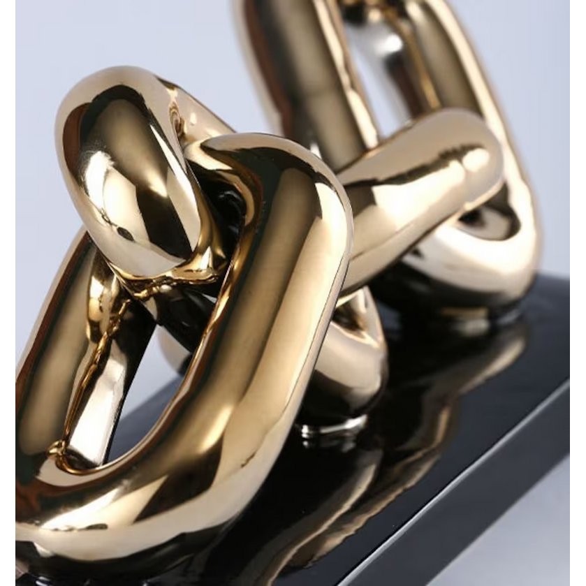 Moderne Luxe Gouden Ketting Art 4 Schakel (ZH-017-grootBIG)