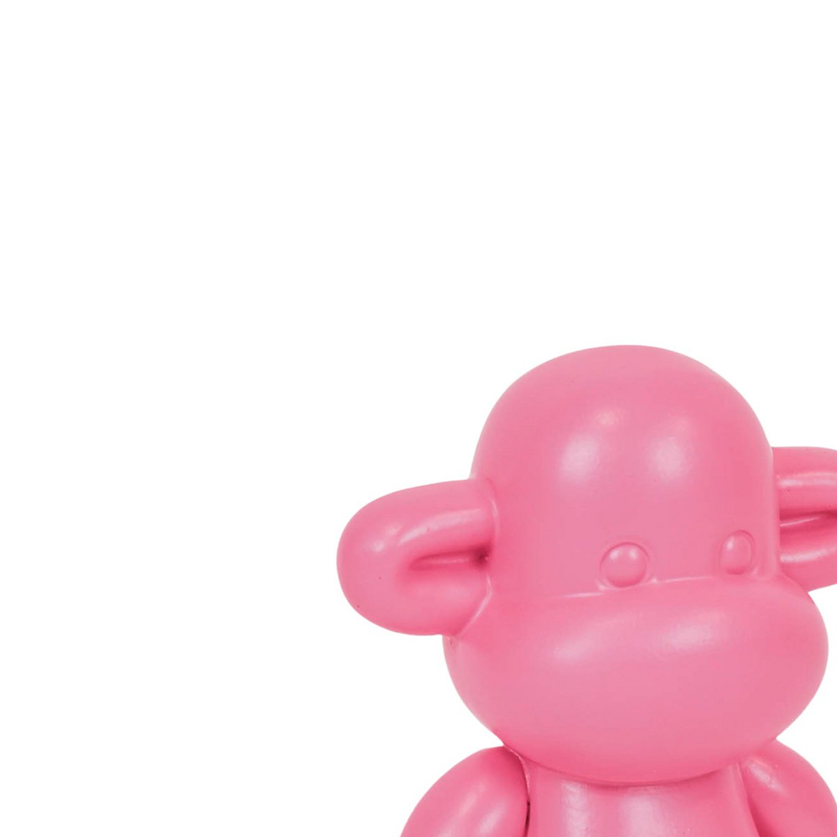 Ornament - aap -beeldje 'de legende'- polyresin - roze - 33x21x50cm