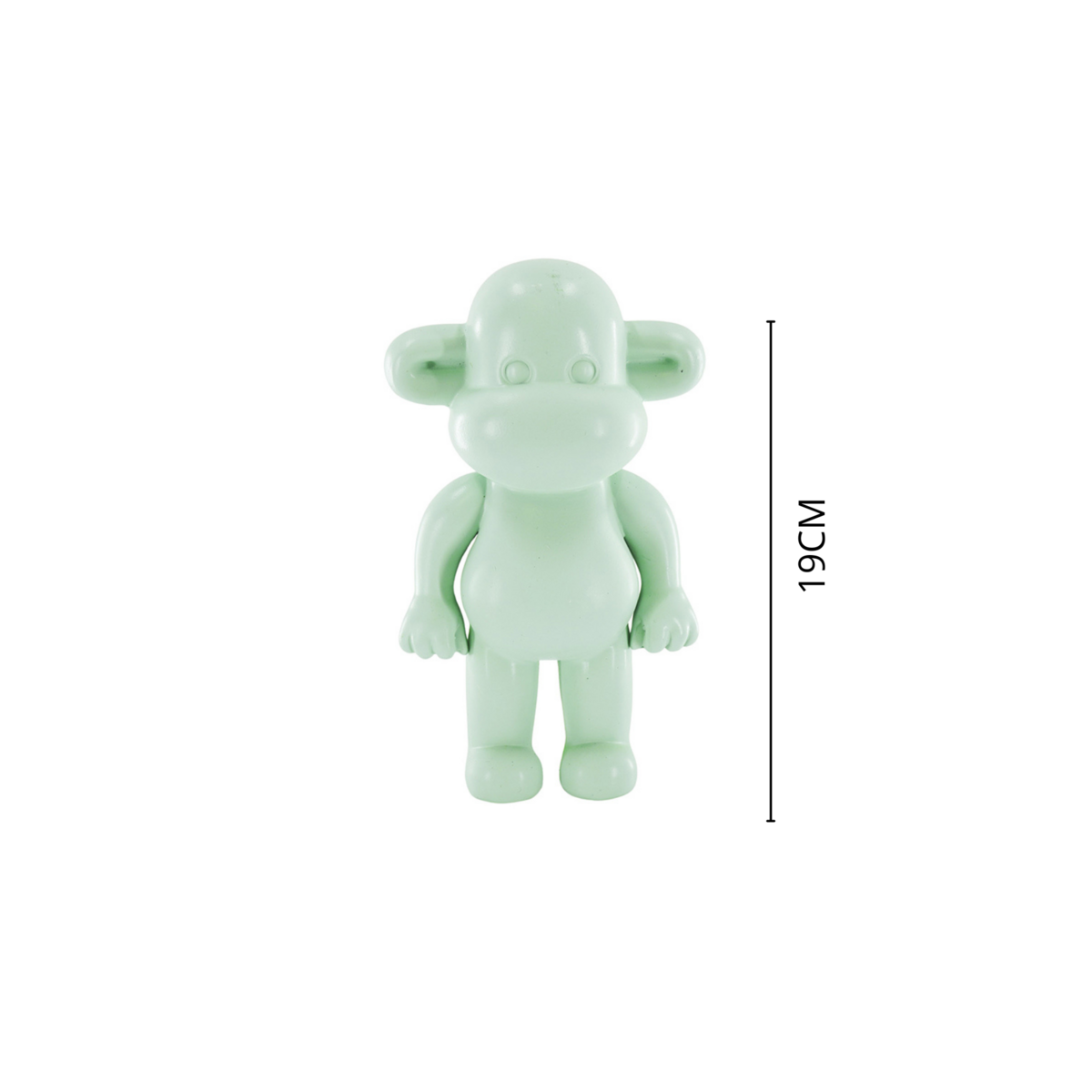 Ornament - Monkey Figurine 'The Legend' - Polyresin - Mintgreen - 11x7x19cm