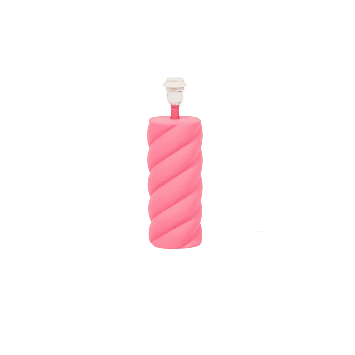 Tafellamp - keramiek - neon roze - E27- 12x12x28cm