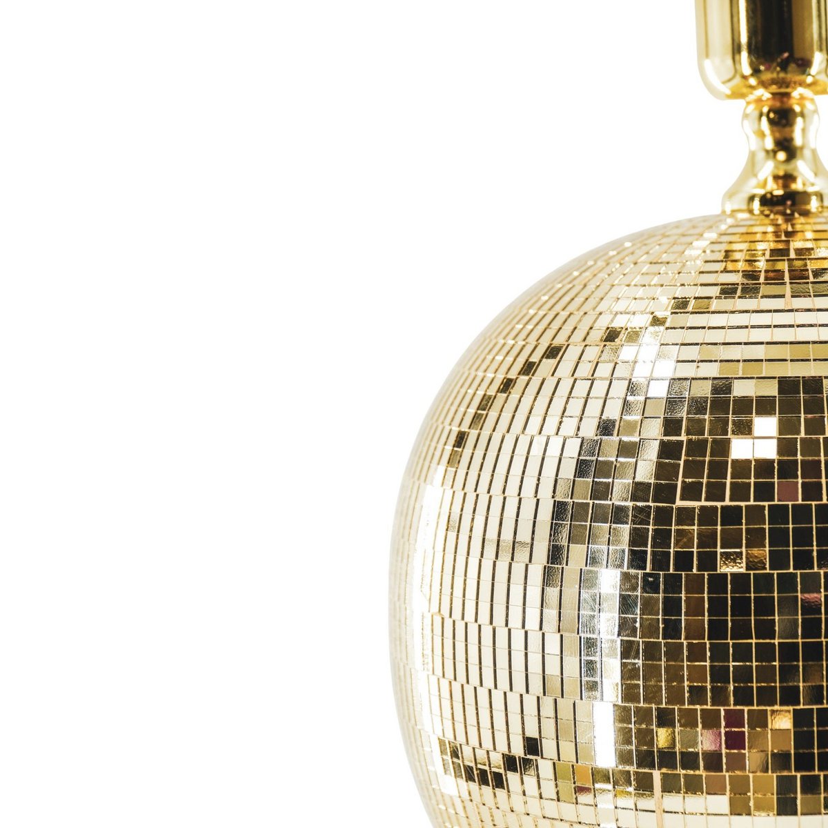LAMP - TAK LAMP DISCO BALL - GLAS -GOLD - 20x20X20CM