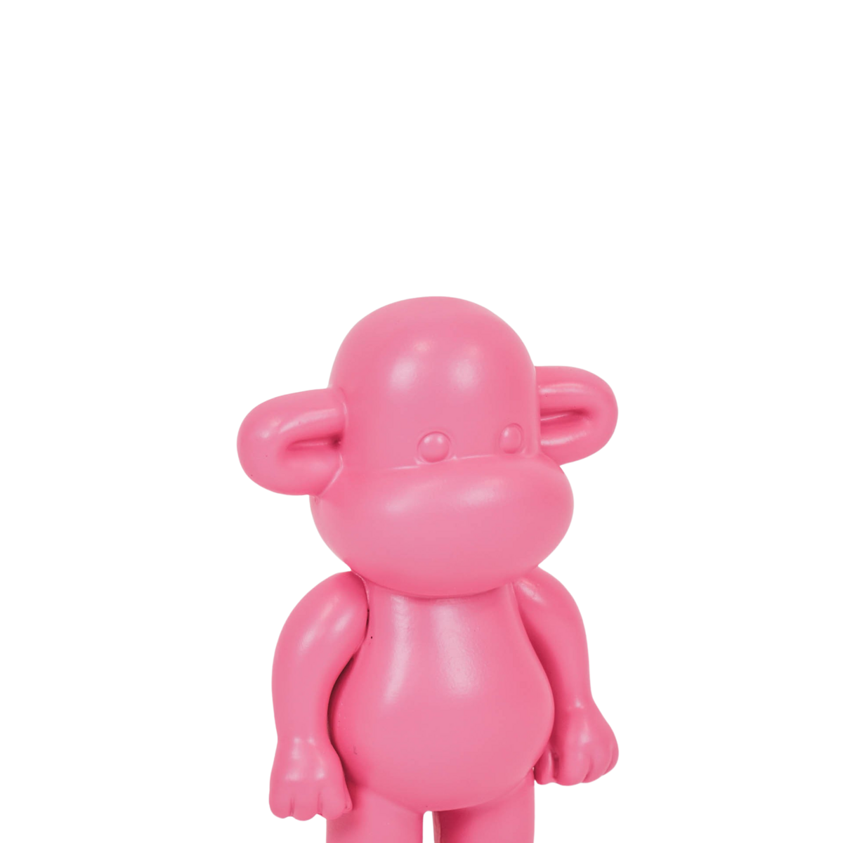 Ornament - aap -beeldje 'de legende'- polyresin - roze - 11x7x19cm