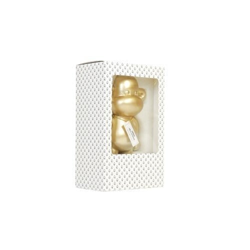 Ornament - aap -beeldje 'de legende'- polyresin - goud - 20,5x13,5x35cm
