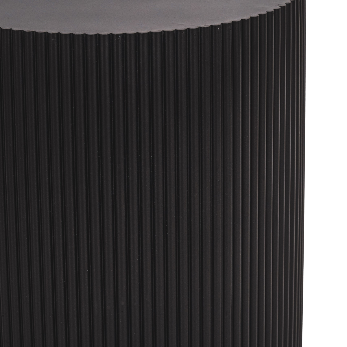 Bijzettafel / pilaar -cilinder - MDF - zwart -30x54cm