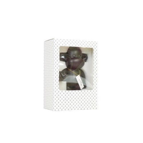 Ornament - hang losse aap beeldje 'de legende' - polyresin - zwart - 20,5x13,5x35cm