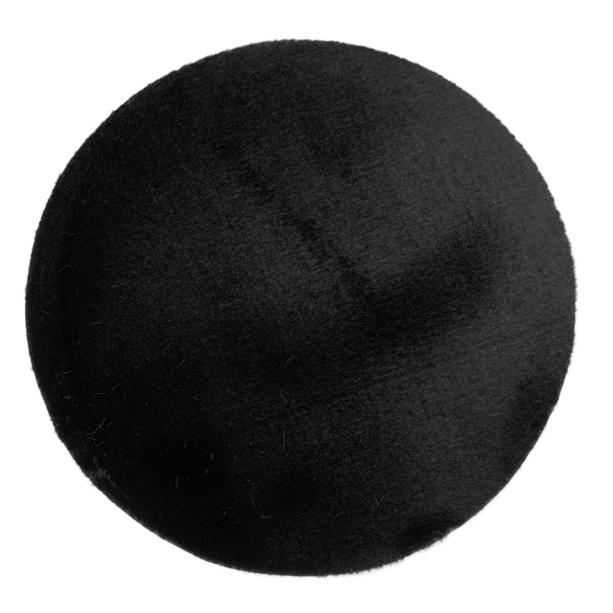 Fluffy Vloerkleed Rond Black 160x160CM