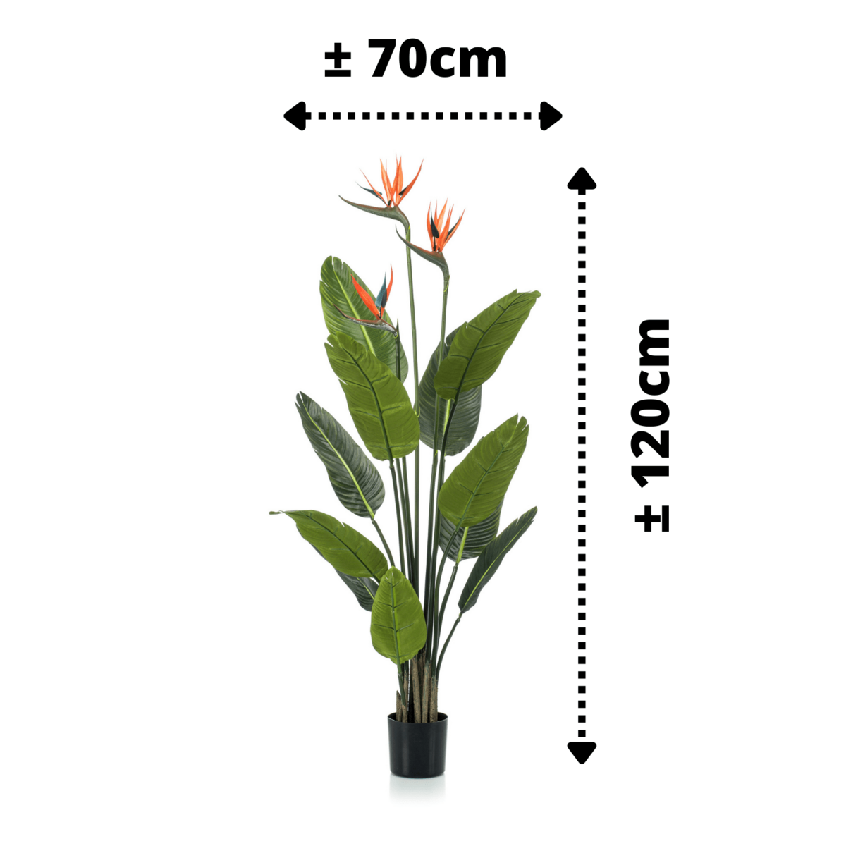 Strelitzia Kunstplant 120cm met bloem