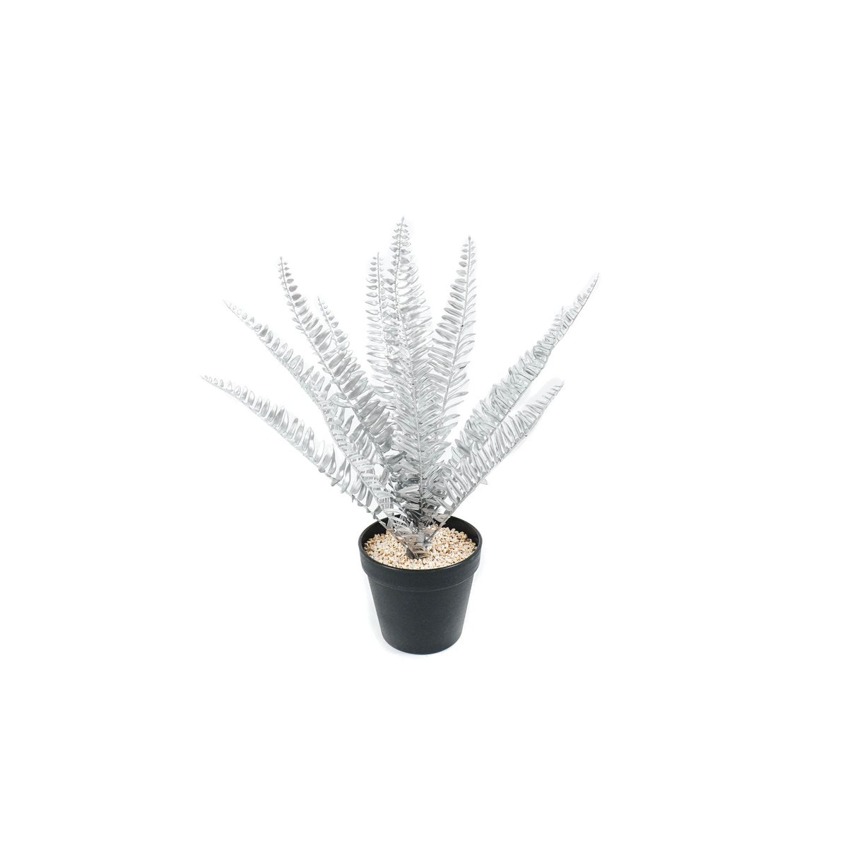 HV Varen met Pot - Zilver/Zwart - 15x30x45cm