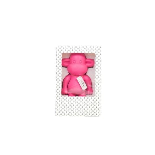 Ornament - aap -beeldje 'de legende'- polyresin - roze - 33x21x50cm