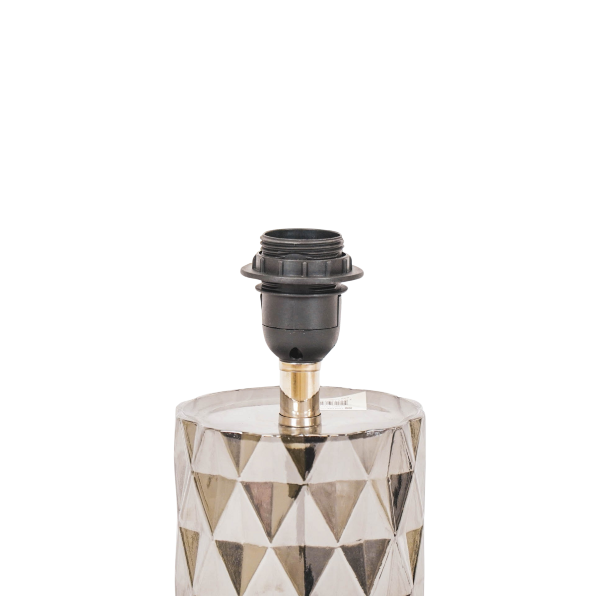 Tafellamp - Kristallen Voet - Glas - Smokey - E27 - 19x19x20cm