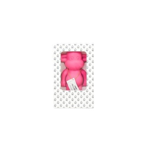 Ornament - aap -beeldje 'de legende'- polyresin - roze - 11x7x19cm