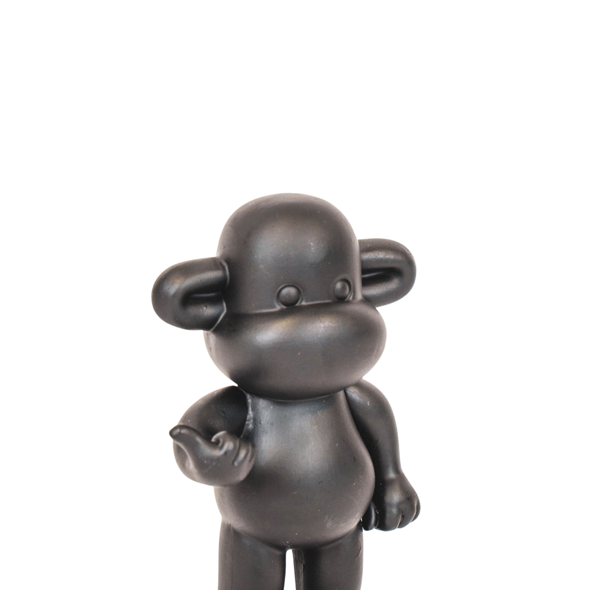 Ornament - hang los aap beeldje 'de legende' - zwart - 11x7x19cm