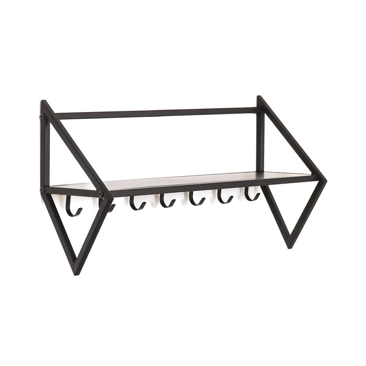 Kapstok - Metaal - Zwart - 71,5x21,7x36cm