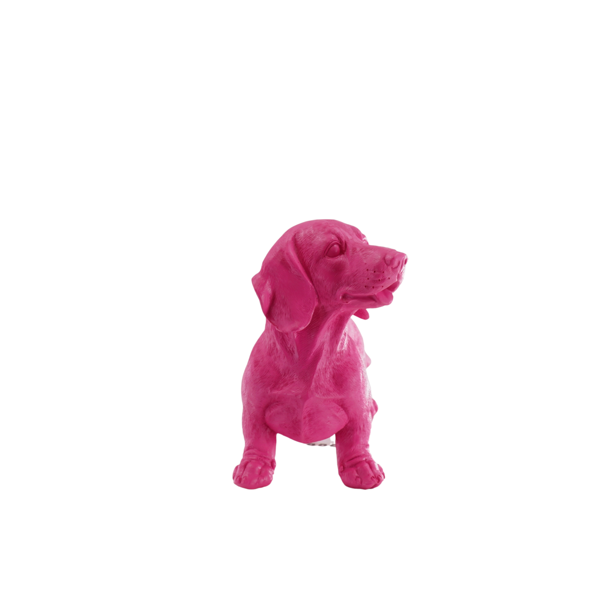 Ornament - Teckel - Polyresin - Roze - 35x23x19cm