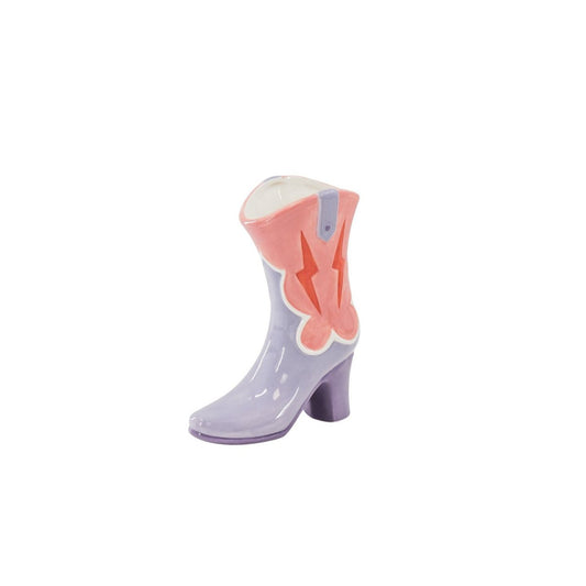 Flower Vase- Boot vase- keramiek- roze/ lilac