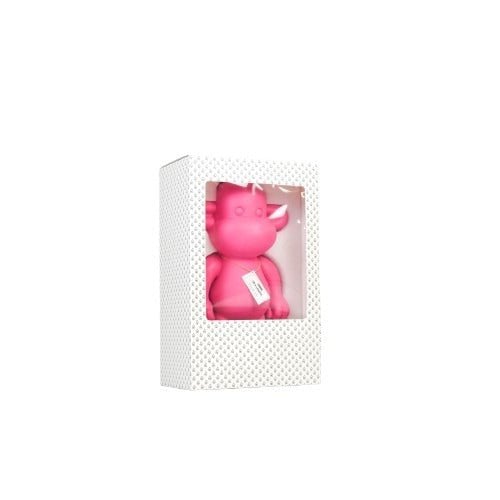Ornament - aap -beeldje 'de legende'- polyresin - roze - 33x21x50cm
