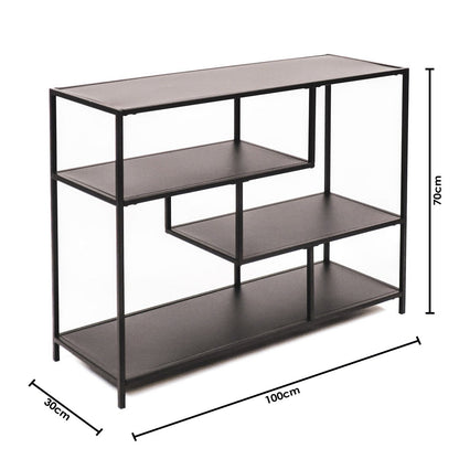 Kast - Metaal - Zwart - 100x35x75cm