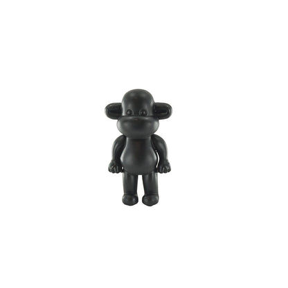 Ornament - aap -beeldje 'de legende' - zwart - 11x7x19cm
