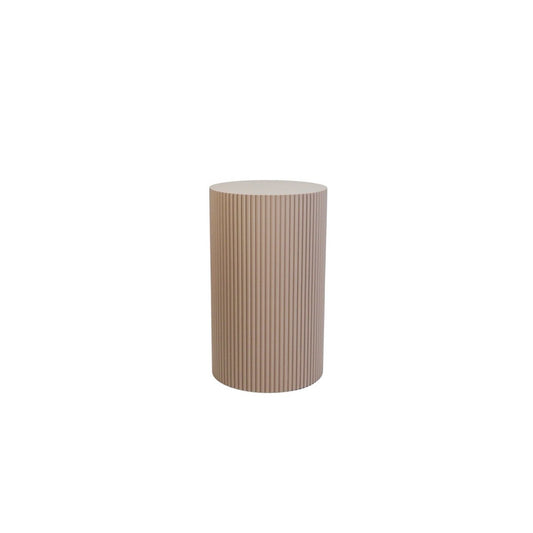 Bijzettafel / pilaarcilinder - MDF - taupe -30x54cm