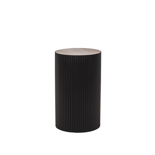 Bijzettafel / pilaar -cilinder - MDF - zwart -30x54cm