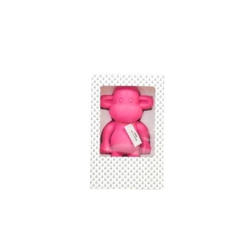 Ornament - aap -beeldje 'de legende'- polyresin - roze - 20,5x13,5x35cm