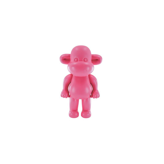 Ornament - aap -beeldje 'de legende'- polyresin - roze - 20,5x13,5x35cm
