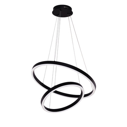 Hanglamp Neo Black | 2-Ring 40+60cm