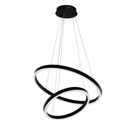 Hanglamp Neo Black | 2-Ring 40+60cm