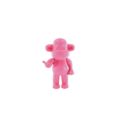 Ornament - hang los aap beeldje 'de legende'- polyresin - roze - 20,5x13,5x35cm