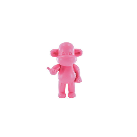 Ornament - hang los aap beeldje 'de legende'- polyresin - roze - 20,5x13,5x35cm